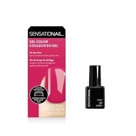 Sensationail Gel Nail Polish - At Home Gel Quick-Cure Polish - Glossy, Long-Lasting, No Dry Time - Lasts Up to 2 Weeks - Back to the Fuschia - 7.39 mL/0.25 fl oz