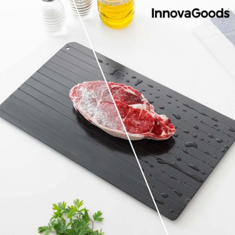 InnovaGoods Quick Defrost Plate of Food, Metals, Alloy Black, 35