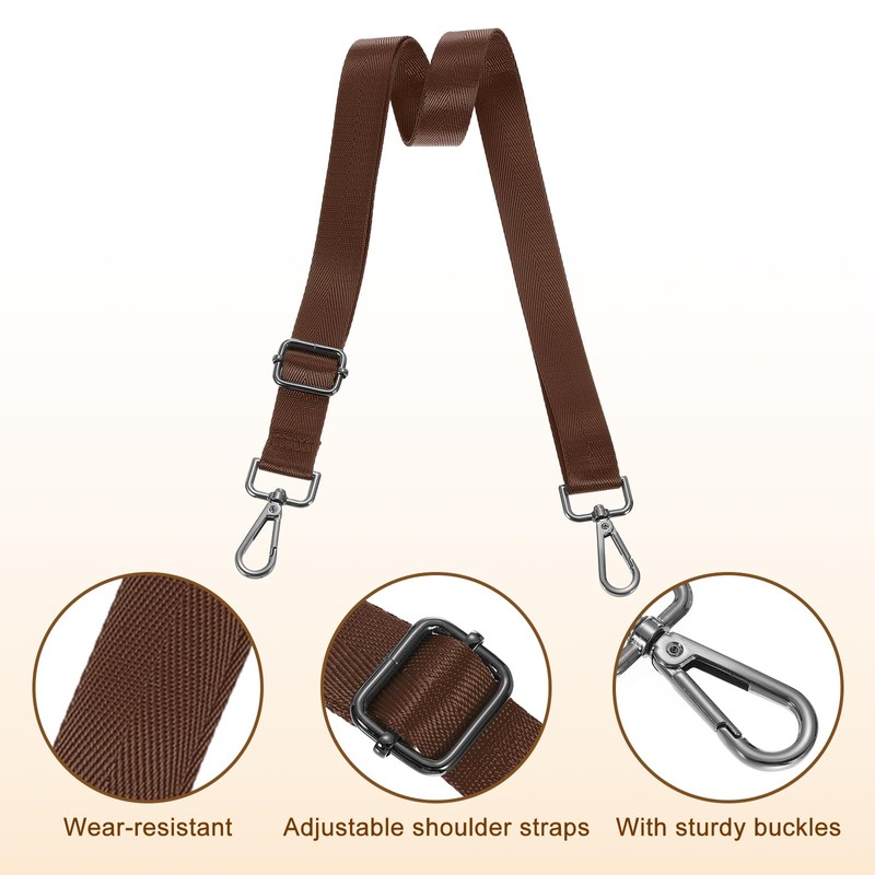 uxcell Wide Shoulder Strap, 2.5cm Adjustable Purse Strap Replacement Crossbody