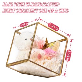 ANLUNOB Forever Rose Preserved Flower Rose Bear Doll Mother Day Birthday Gifts Valentines Day for Mom Women Grandma Sisters Daughter