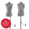 SINGER Female Adjustable Gray Dress Form Fits Sizes 10-18 Pinnable