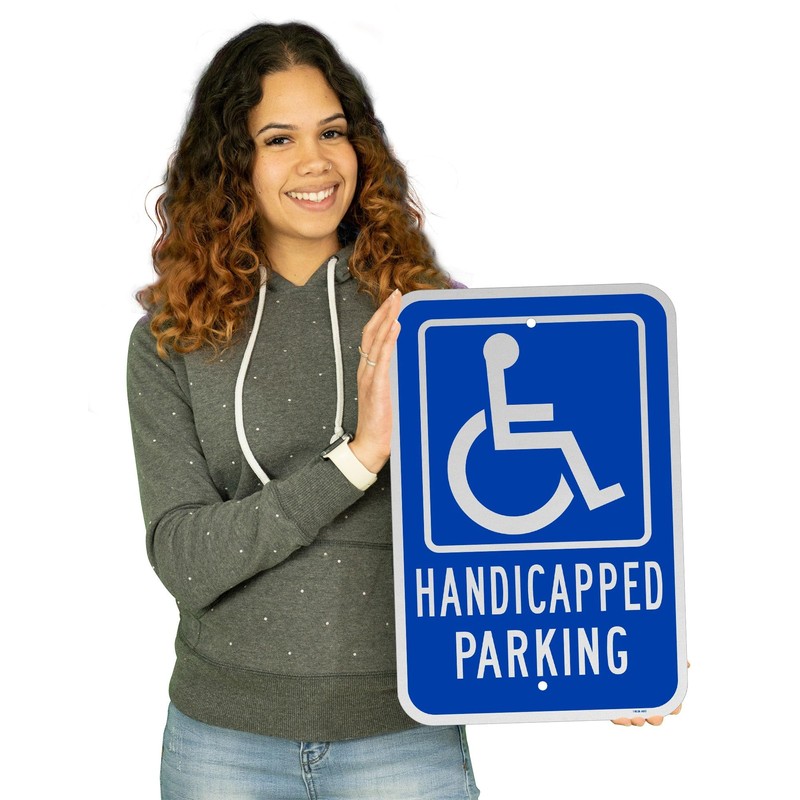 Brimar - 12x18" Handicapped Parking Sign - Engineering Grade Reflective