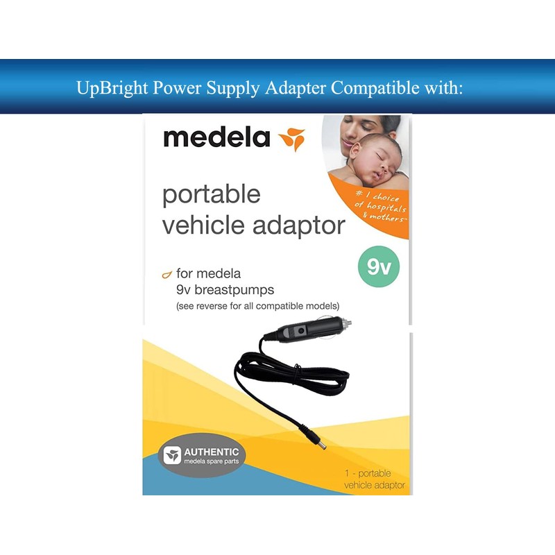 UpBright Car 12V DC Adapter Compatible with Medela Breast Pump