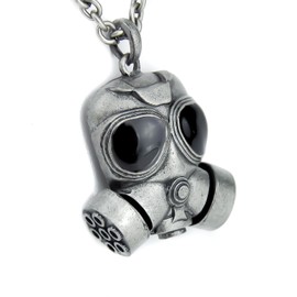 Gas Mask Necklace Cyber Industrial Bio Hazard Pendant
