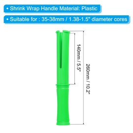 PATIKIL 10inch Shrink Wrap Handle, 4 Pcs Stretch Wrap Dispenser Stretch Film Dispenser Small Hand Dispenser Saver for 1.5 inch Core Furniture Wrapping Moving Packing Warehouses, Green