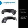 TRQ TRQ Front Inner Fender Liner Set Compatible with 2012-2014