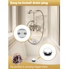 Bathtub Drain Tip-Toe Trim Set with Two-Hole Overflow Faceplate, Replacement