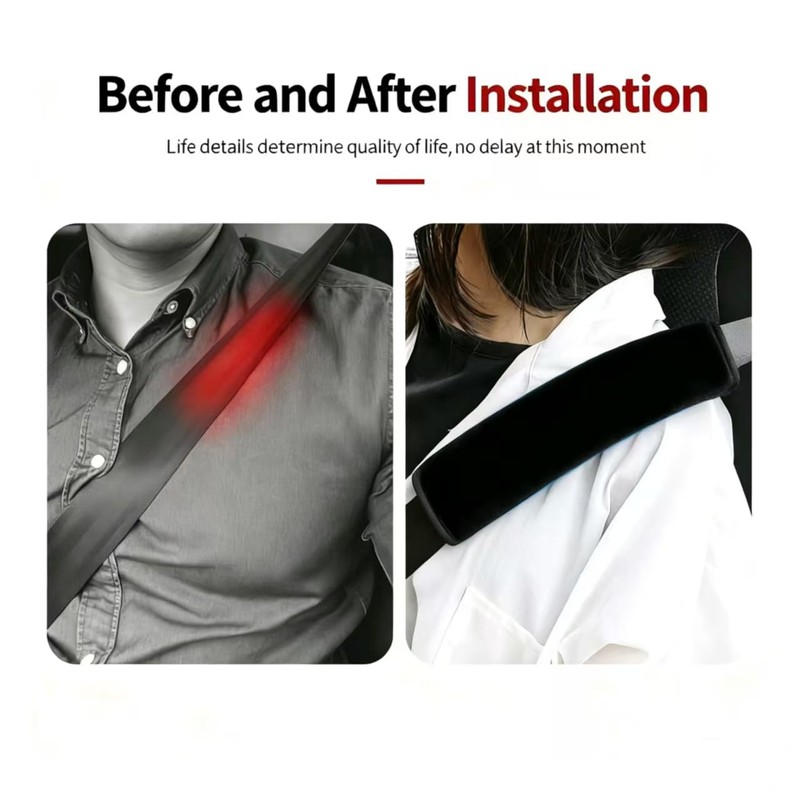 KMJILS 2 Pack Plush Seat Belt Shoulder Pads - Universal