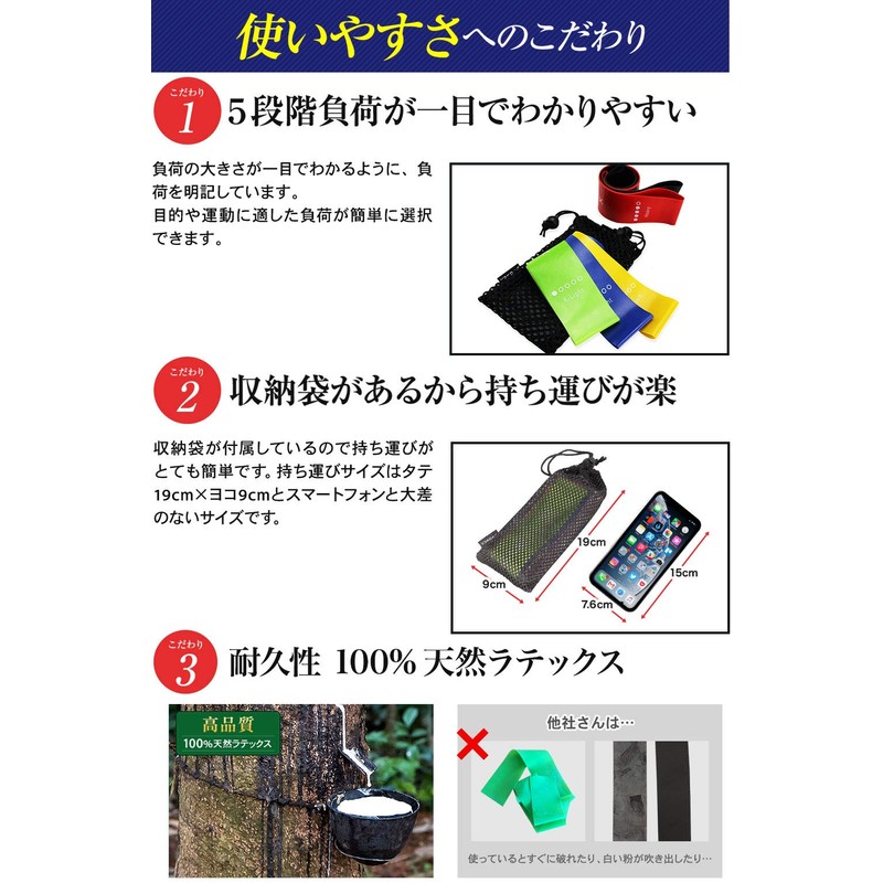 STEADY ST103 Training Tube, Designed in Japan, Set of 5