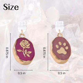 2 Pcs Crystal Charms for Kindle,Cute Tablet and Phone Accessories USBC Dust Plug, Compatible with Kindle and Phone Type C Charging Ports (Rose & Dog paw)