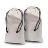 ZENPAC Travel Shoe Bag, Beige Duster Flannel Pouch Drawstring Closure,