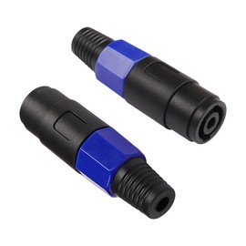 XMSJSIY Speakon Male 4 Pin Female Plug, Speakon Speaker 4 Pole Replacement Plug Solder Socket DIY Audio Cable Adapter for Mixers, Amplifiers, Audio Devices, etc., Pack of 2