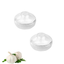 XIZHI 2 Pack Onion Storage Containers - Reusable Refrigerator Saver for Keeping Onions Fresh - Leftover Storage Holder for Fridge (Garlic)