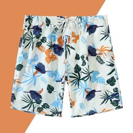 a885 Men's Plus Size Loose Quick-Dry 5-Point Beach Shorts for Hot Springs Swim XL/Beach Pants [W165] 10ea
