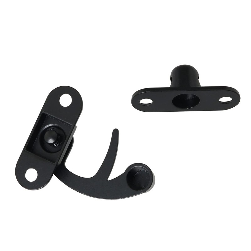 DGBRSM 2pcs Antique Hook Hasp Latch Black Padlock Hasp Hook
