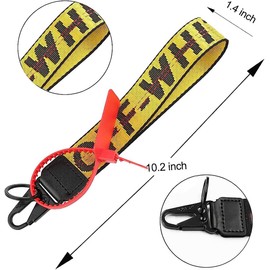 CICINIO Cordón de muñeca para llaves, llavero clásico de pulsera, llavero con correa de muñeca para mujeres y hombres (Amarillo)