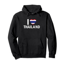 Heart with Thailand Flag Pullover Hoodie