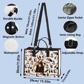 WZMPA Jack Dawson Tote Bag Rose Fans Gifts 90s Romantic Movies Grocery Bag Jack & Rose Merchandise (Where To Miss BG)