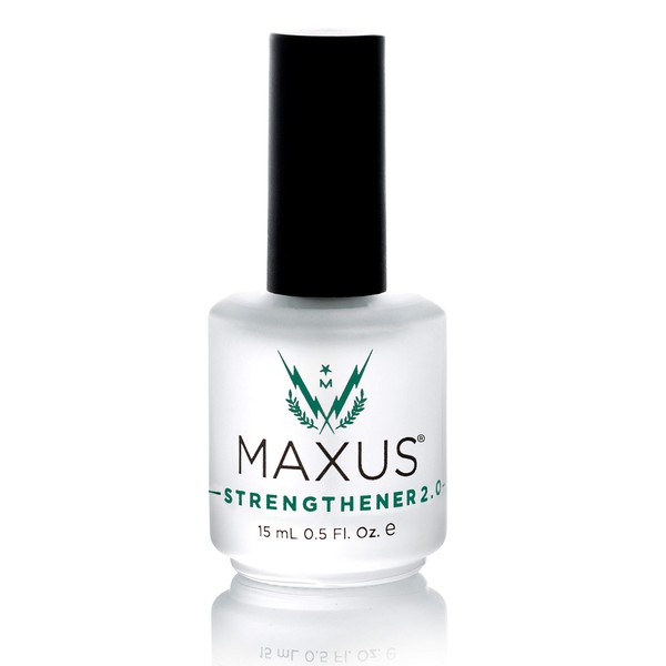 Maxus Nails Fortalecimiento 2.0, esmalte de uñas reforzado, endurecedor de uñas, 0.5 onzas líquidas