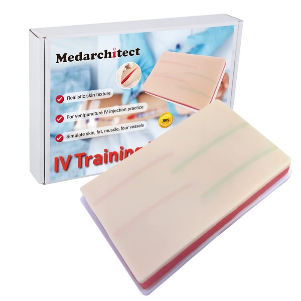 Medarchitect Venipuncture IV - Almohadilla de entrenamiento de inyección con