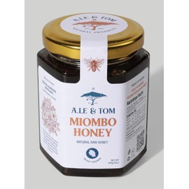 Raw Miombo Forest Honey by A.LE & TOM- Premium Gourmet Specialty Honey from Tanzania, Africa | Dark Amber Polyfloral | Antioxidant-Rich Superfood (9 oz)