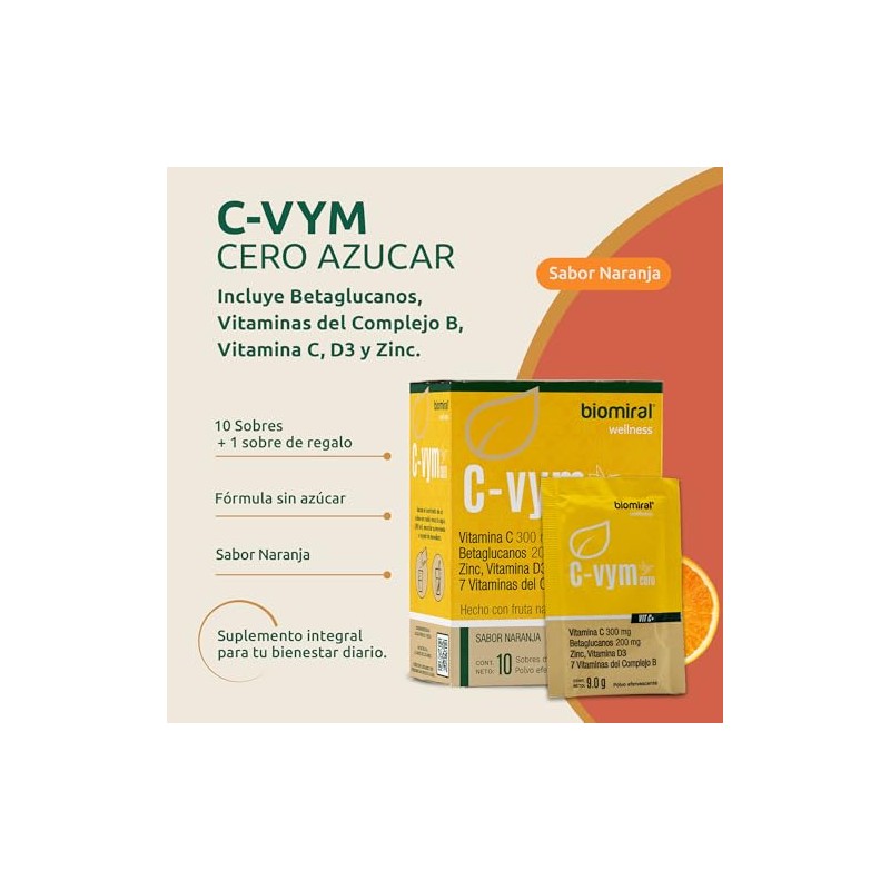 Biomiral C-VYM Cero Azcar - Suplementos Alimenticios - Vitamina C,