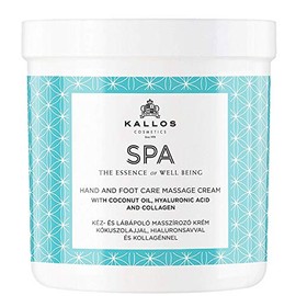 Kallos Spa Hand-Fußpflege Massiercreme mit Kokosöl, Hyaluronsäure und Kollagen, 500 ml