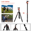 GEEKOTO 77’’ Tripod, Camera Tripod for DSLR, Compact Aluminum Tripod