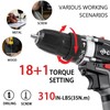 Creddux Cordless Drill Set 21v Power Drill Cordless With Battery