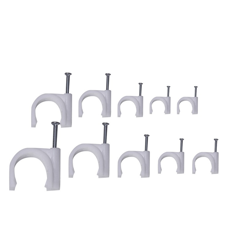 310Pcs Cable Clip High Quality Round White Wire Wall Holder