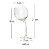 Bombo Glass Glass Crooked Goblet for Retirement - 440ml