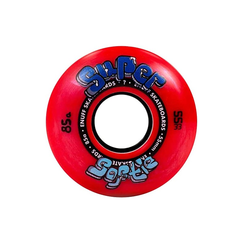 ENUFF Super Softie Wheels Wheels, Adults Unisex, Red (Red), 55