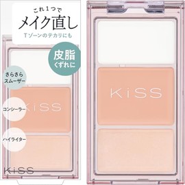 KiSS Makeup Retouch Palette N 02, Sebum Discrement Type, 0.1 oz (3.1 g), Multi-Balm, Concealer, Highlighter 3 Functions in 1 Makeup Repair Palette