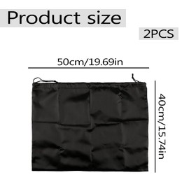 Tabanzhe 2PCS Dust Bags for Handbags-Large Travel Dust Cover Storage Pouch with Drawstring Dustproof Handbag Storage Organizer for Protecting Shoulder Bags Purses Shoes Boots Backpacks(Black)