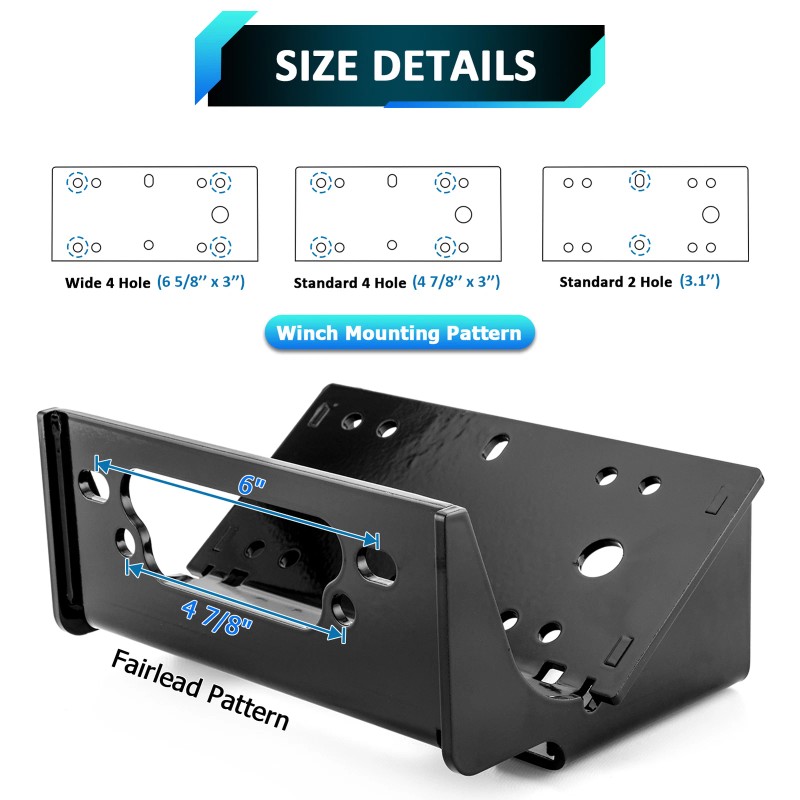 DYSO For UTV Kawasaki Teryx/4 750 800 Winch Mounting Plate