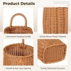 Hanging Wall Basket, Woven Imitation Rattan Storage Organizer, Decorative Door