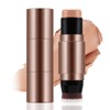 Apooliy 2 in 1 Contour and Concealer Stick with Brush,Cream