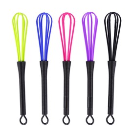 Salon Hair Dye Mixer, 5 Pieces Plastic Hairdresser Colouring Stirring Professional Dye Whisk Tools