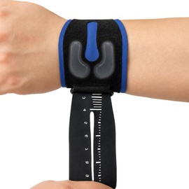 CyberNexus Ultra-Thin TFCC Wrist Brace, 3D Gel Pad, Navy Blue, 1-Pack