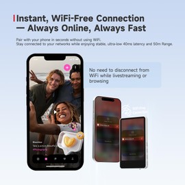 SYNCO XView M4 Phone Vlog Selfie Monitor Low Latency Magnetic Attach P2P Connectivity Bluetooth Remote Control (White)