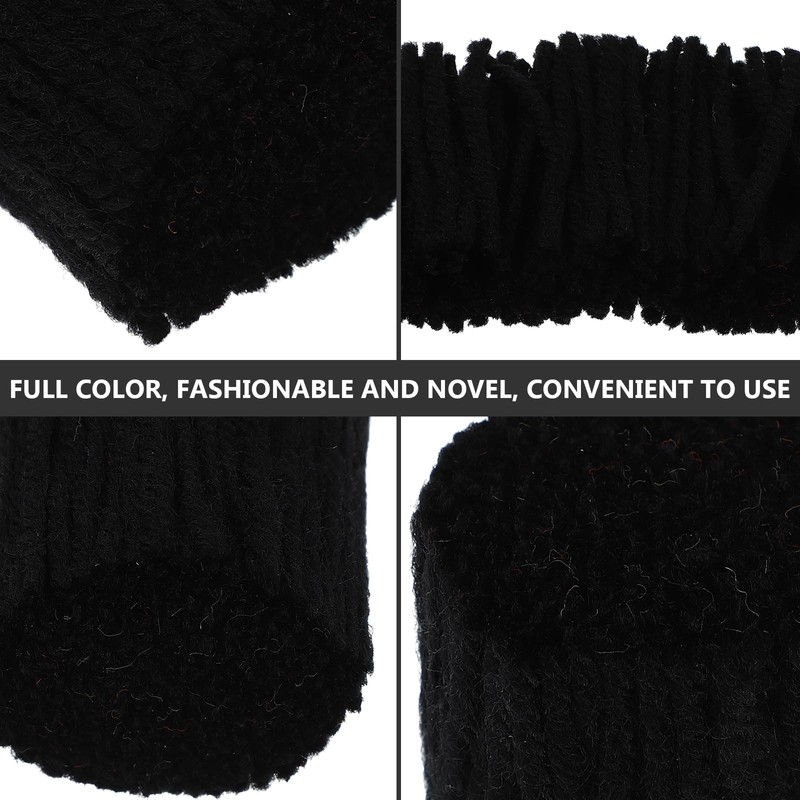 TEHAUX 10 Rolls Latch Hook Rug Yarn, Black Yarn Bundles,
