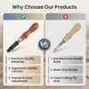 Wood Handle V Cove Base Leather Groover V Type Push
