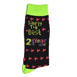 SHATCHI Simply The Best 21 Year Old Gift Socks 21st Birthday Keepsake Gift Unisex for Him and Her