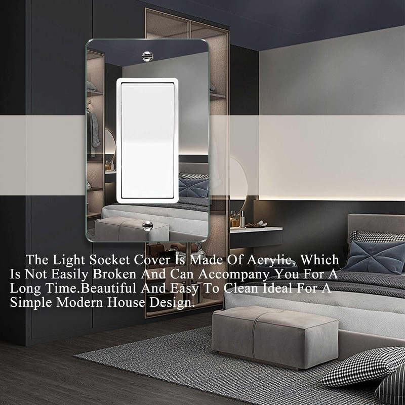 Generic Mirror Acrylic Single Rocker Light Switch Cover Decorative 1