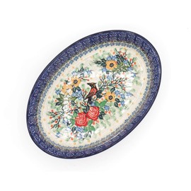 Polish Pottery 11" Oval Casserole Baker UNIKAT