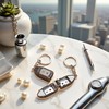Silver Travel Keychain Finger Nail Clippers, Portable Nail Clippers, Mini