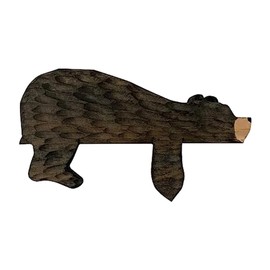 Wisyurt Wooden Bear Door Topper Decor Cute Bear Door Sculpture Wooden Art Statue Decor Statue Decoration Shelf Statue Ornament for Living Room Bedroom