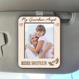 Hyturtle Memorial Car Visor Clip with Photo, Guardian Angel Always with You Visor Clip for Car, Remembrance Car Visor Picture Frame, Sympathy Car Picture Holder for Loss of Loved One