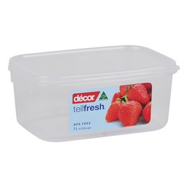 Decor Tellfresh Oblong Food Storer, 1 Litre Capacity