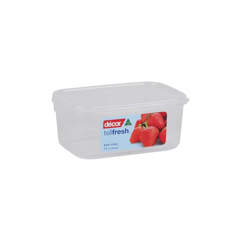 Decor Tellfresh Oblong Food Storer, 1 Litre Capacity